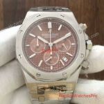 Replica Audemars Piguet Royal Oak Stainless Steel Brown Chronograph Watch 072915